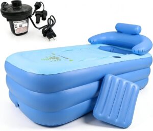 Folding Inflatable Bathtub, 63” I...