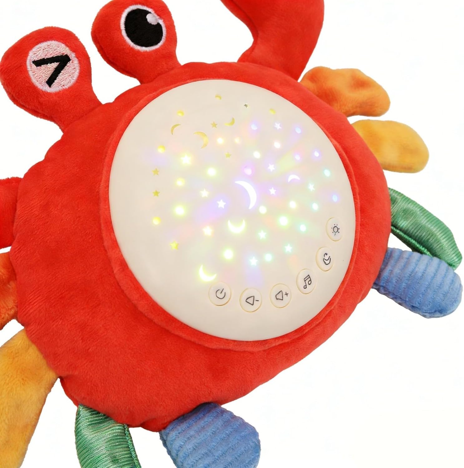 Soother with Projector Night Light Baby White Noise Sound Machine Musical Sheep Plush Toy for Newborns,Infants Night Light Star Projector - Image 4