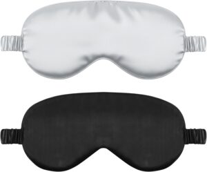 2 Pack Sleep Mask Silk Eye Mask Cov...