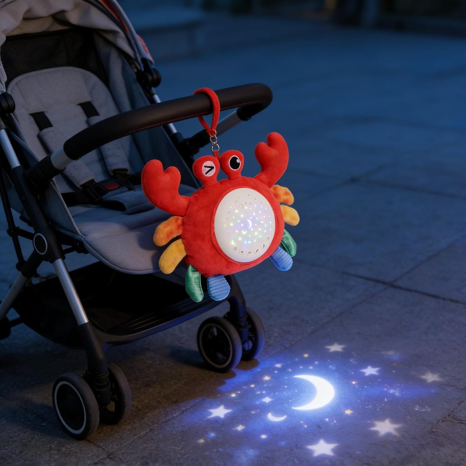 Soother with Projector Night Light Baby White Noise Sound Machine Musical Sheep Plush Toy for Newborns,Infants Night Light Star Projector - Image 3