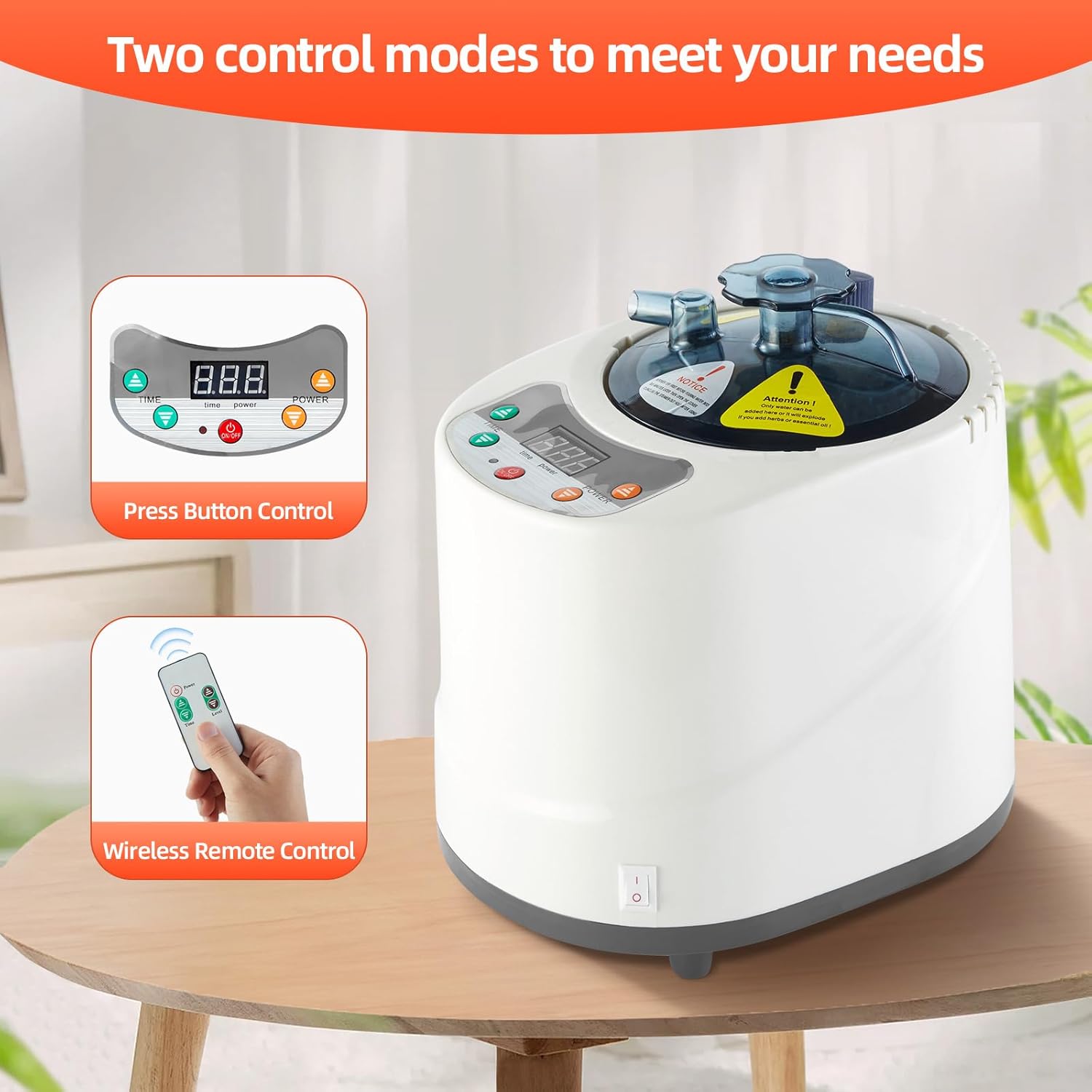 ZONEMEL Portable Personal Steam Sauna for Home, Folding Tent, 2L 900 Watt Steamer with Remote Control, Full Body Relaxation Detox Therapy-Blue - Image 5