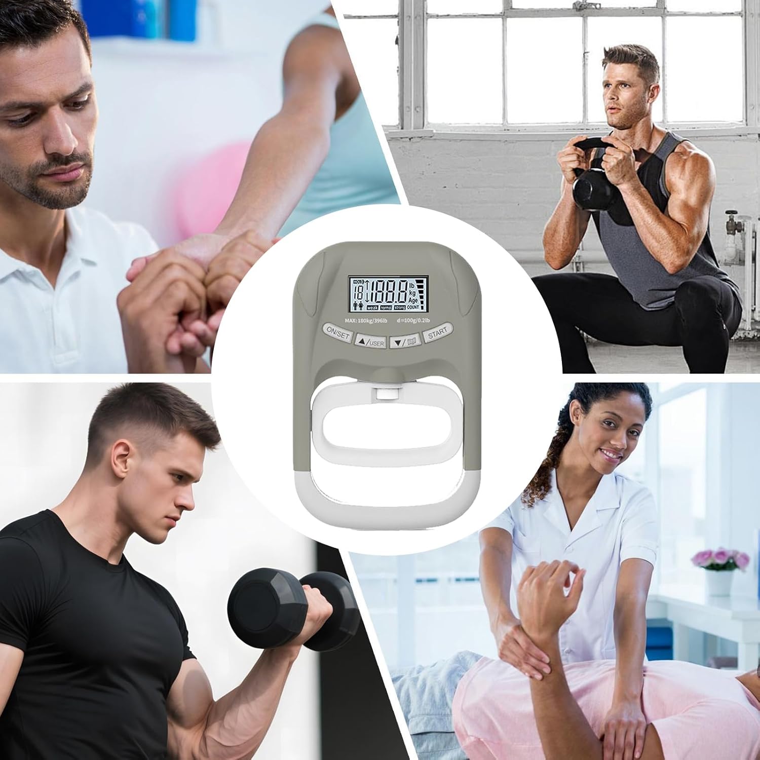 Hand Grip Tester - Digital Hand Dynamometer, Grip Strength Measurement Tool, Handheld Strengthening Equipment, LCD Backlit Results Tracking, Forearm Strength Trainer for Fitness Gym - Image 9