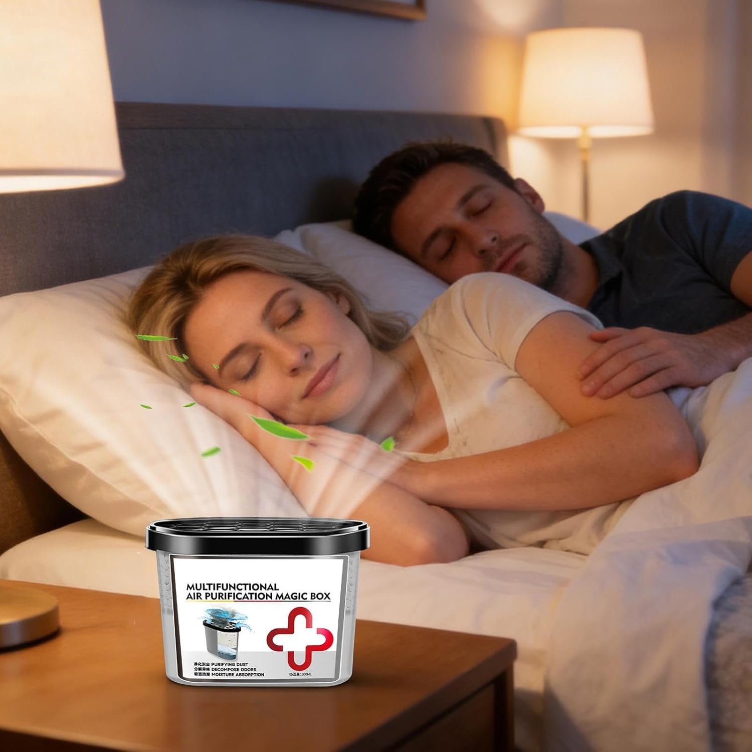 Portable Air Purifier, 500ML Moisture Absorber Box, Non Electric Plant-Based Device with Odor Control, Home Air Accessory, Purifier Box with Compact Design, Bedroom Kitchen for Dorm - Image 8