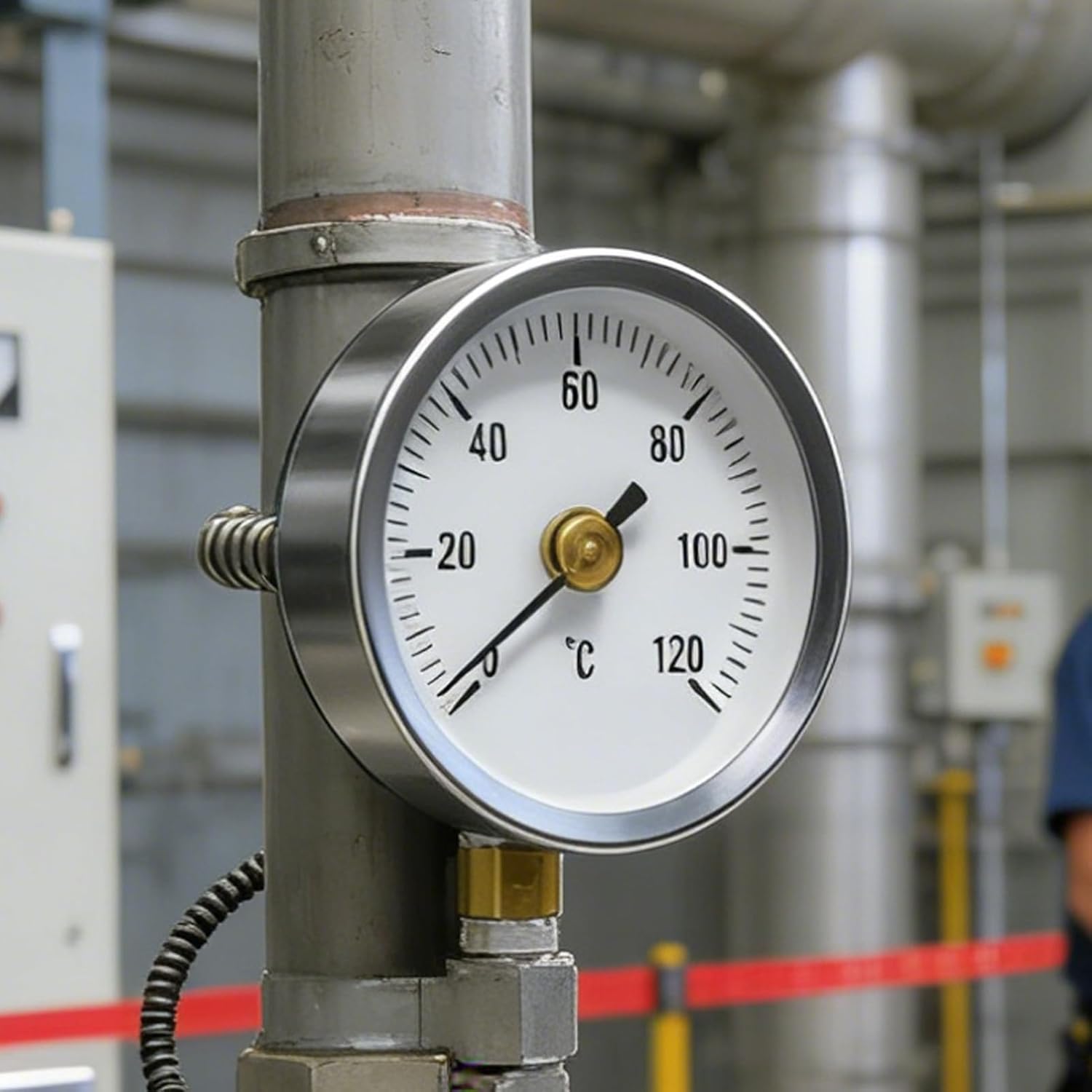 Adjustable Pipe Clamp Thermograph, 63mm Stainless Steel, Temperature Measurement Tool For Industrial Pipes, Precision Design, Energy And Steam Monitoring Accessory, Hot Oil Heat Exchanger Use - Image 5