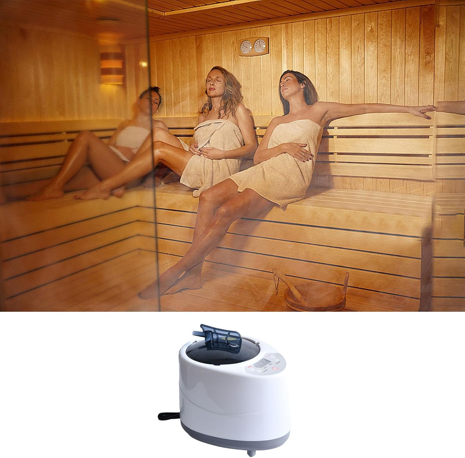 Portable Sauna Steamer Machine, Steam Generator for Sauna Box & Steam Room, 3L Electric Sauna Heater, Portable Steam Sauna Kit with Remote-Essential Home Spa Sauna Accessories - Image 8
