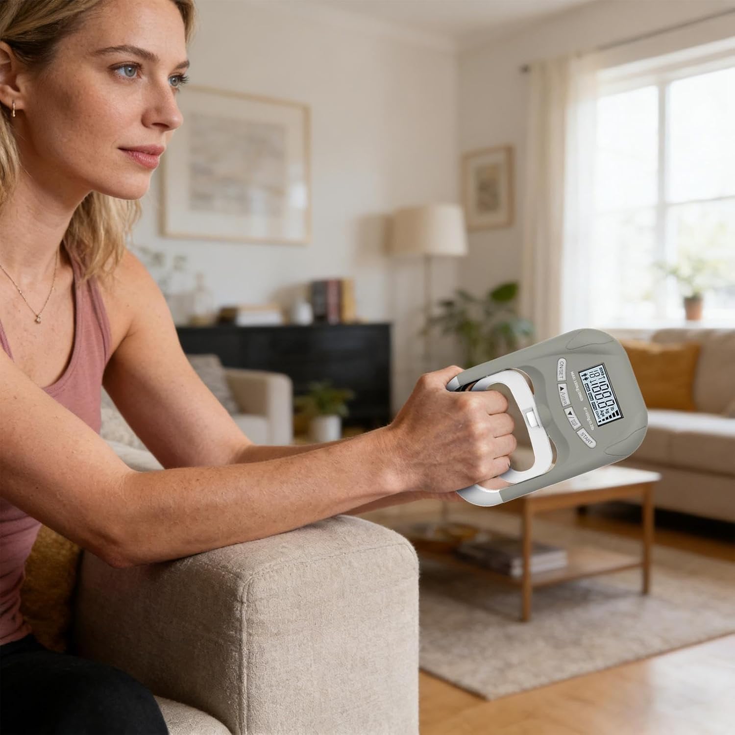 Hand Grip Tester | 396lbs Electric Gripper Measuring Tools,Grip Strength with Digital Display,for Body Recovery Sports Exercise Office Home Gym Travel Women - Image 2