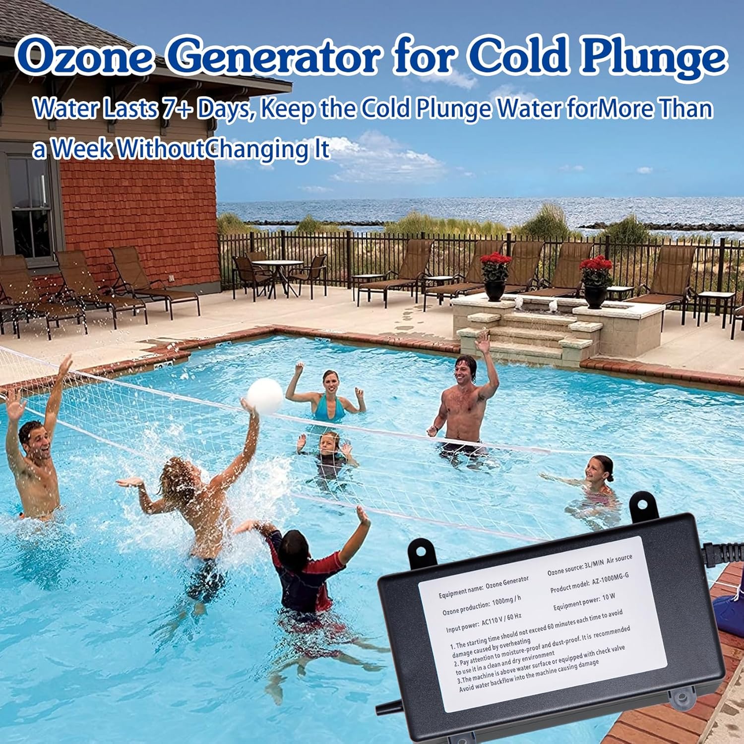 Ozone Generator for Cold Plunge, 1000mg/H Ozone Generator Fresh a Long Time and Keep Water Cold Plunge, Hot Tub, Pool Clean, Spa, Ice Bath - Image 5