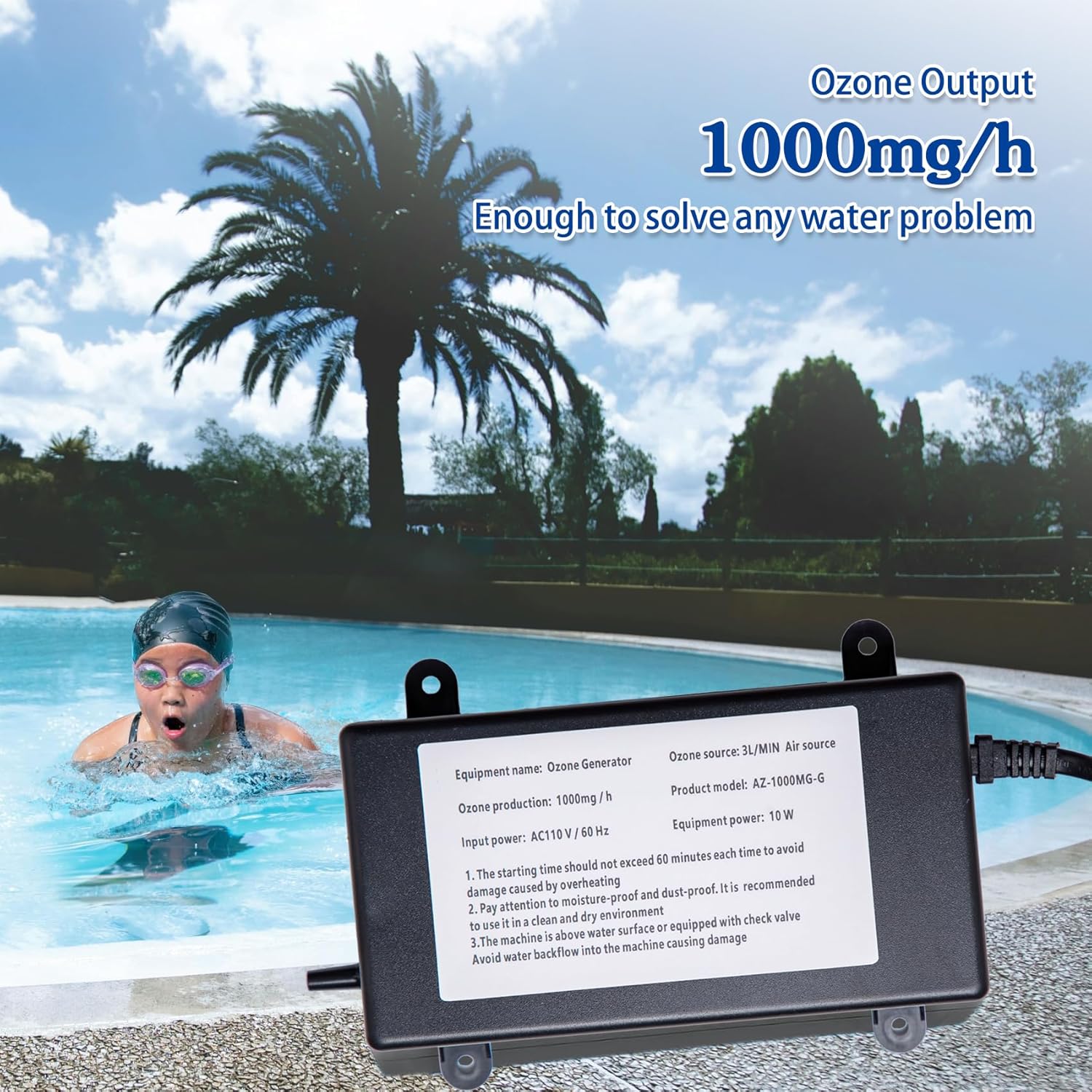 Ozone Generator for Cold Plunge, 1000mg/H Ozone Generator Fresh a Long Time and Keep Water Cold Plunge, Hot Tub, Pool Clean, Spa, Ice Bath - Image 6