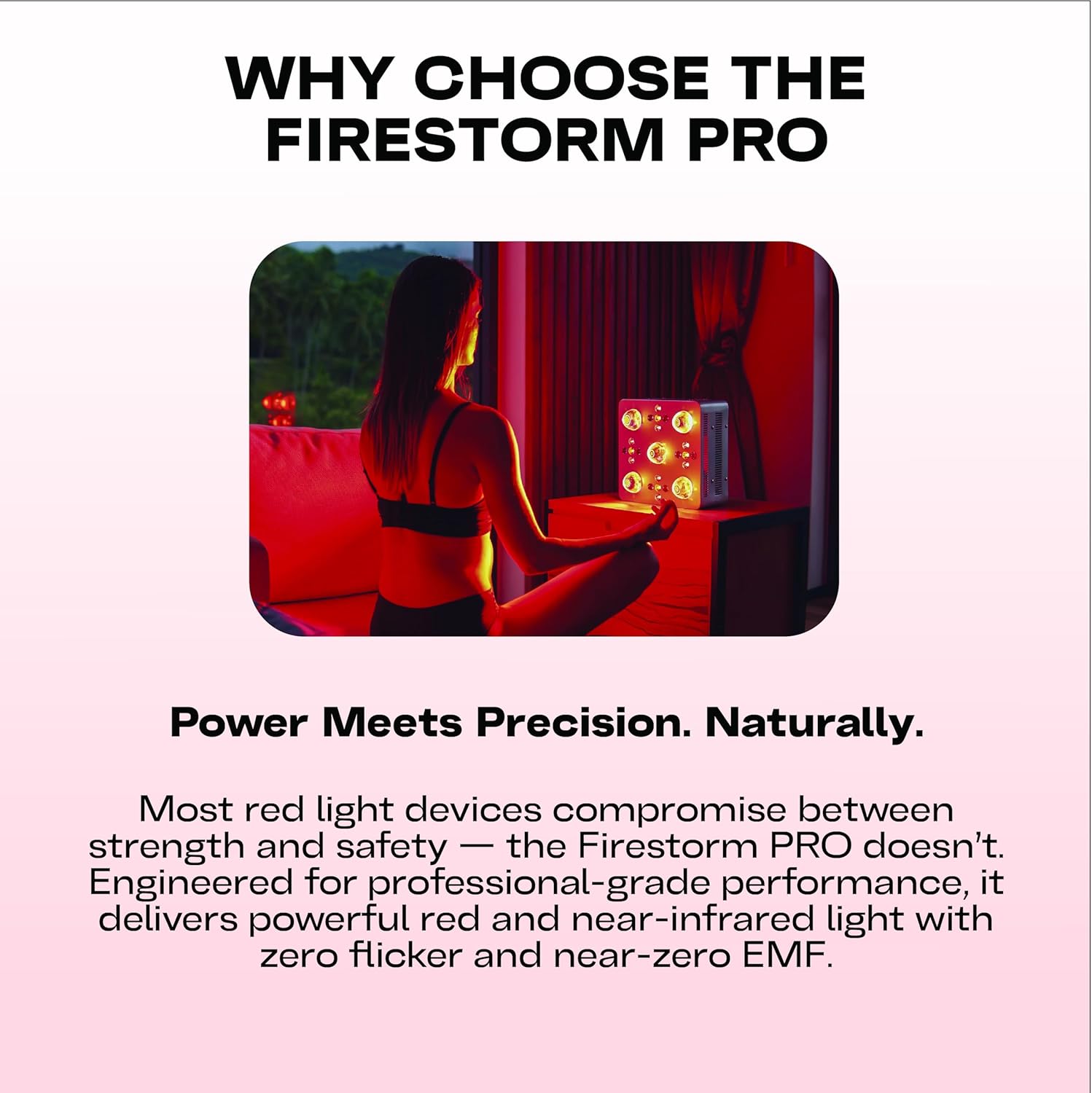 EMR-TEK Firestorm Pro | Red Light Therapy for Face & Body | High-Intensity Red & Near-Infrared Light Therapy Panel | Zero Flicker, Near-Zero EMF & Utra-Clean Light Output | Expandable, Modular Design - Image 6