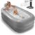 Portable Inflatable Bathtub for Adults – Ice Bath for Athletes, Includes Air Pump, Easy Inflation & Drainage, Cold Plunge, Home SPA, Hot & Ice Bath (Light Grey)