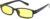 4sold Slim Anti Glare Glasses Night Driving Yellow Lens Glasses Tortoise Shell Brown Frame Unisex case cloth