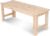 Shine Company Outdoor Wooden Backless Patio Garden Bench, 4 Ft, Natural
