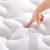 SLEEP ZONE Cooling Mattress Topper Twin Mattress Pad, Quilted Fitted Mattress Cover, Machine Washable, Soft Fluffy Down Alternative, Deep Pocket 8~21 inch (White, Twin)