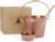 Sauna Bucket and Ladle Set – Handmade from 100% Pure Copper – Eucalyptus Wood Handles – 1 Gallon (4 Liters) Water Capacity