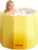 Foldable Portable Bathtub, Hot Ice Bath Tub, Shower Tub Non-Inflatable, Collapsible Bathtub SPA Soaking Tubs for Travel, Camping, Gyms, Home (Yellow)