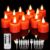 Yunsheng 12PCS Red Rechargeable LED Tea Lights Candles with Remote, 3D Wick Flickering Flameless Votive Tea Lights, Warm White Electric Fake Candles with 2USB Charging Cable, Home Decor