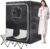 Gollense 2 Person Infrared Sauna Full Size Portable Infrared Saunas for Home Personal Sauna Box Sauna Tent with 2 Foldable Chairs, Full Body at Home Sauna Spa, Black