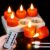 Rechargeable Flameless Tea Lights with Charging Base and USB Cable, Remote Control and Timer, Realistic Flickering Warm White Light, 6 Pack Red LED Candles
