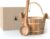 Sauna Bucket and Ladle Set – Handmade from Canadian Red Cedar Wood – Plastic Liner and Rope Handle