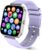 Smart Watch for Men Women Compatible with iPhone Samsung Android Phone 1.69 inch Full Touch Screen IP68 Waterproof Bluetooh Fitness Tracker Heart Rate/Sleep Monitor (Purple)
