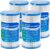 BAOSHISHAN Ice Bath Filter, 5-Inch 20 Micron Replacement Cartridges, 4-Pack for Inflatable Cold Plunge Tubs and Chillers, Easy Fit for DIY Water Filtration System